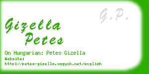 gizella petes business card